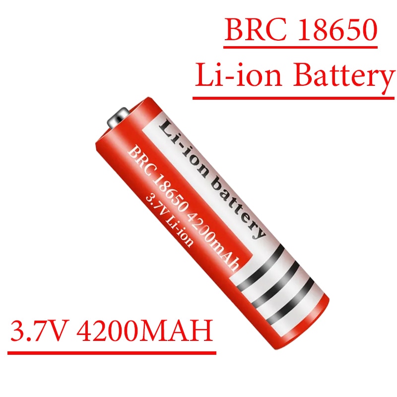 Bright Beam 18650 Rechargeable Battery BRC 18650 3.7V 4.2 AH Li-Ion