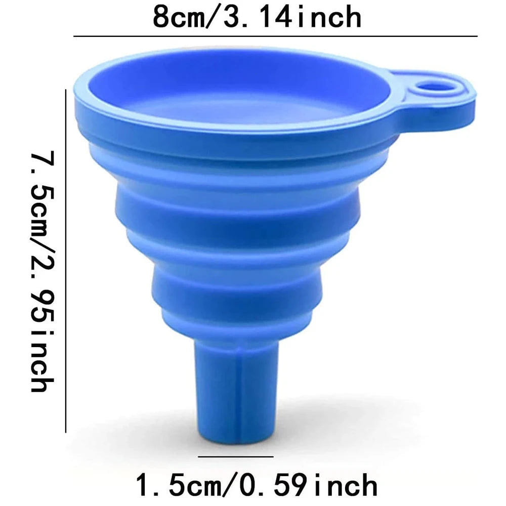 DYP Engine Funnel Car Universal Silicone making it easy to Funnel car engine Oil, gasoline in any cars, Motorcycle, trucks; it is Foldable and Portable