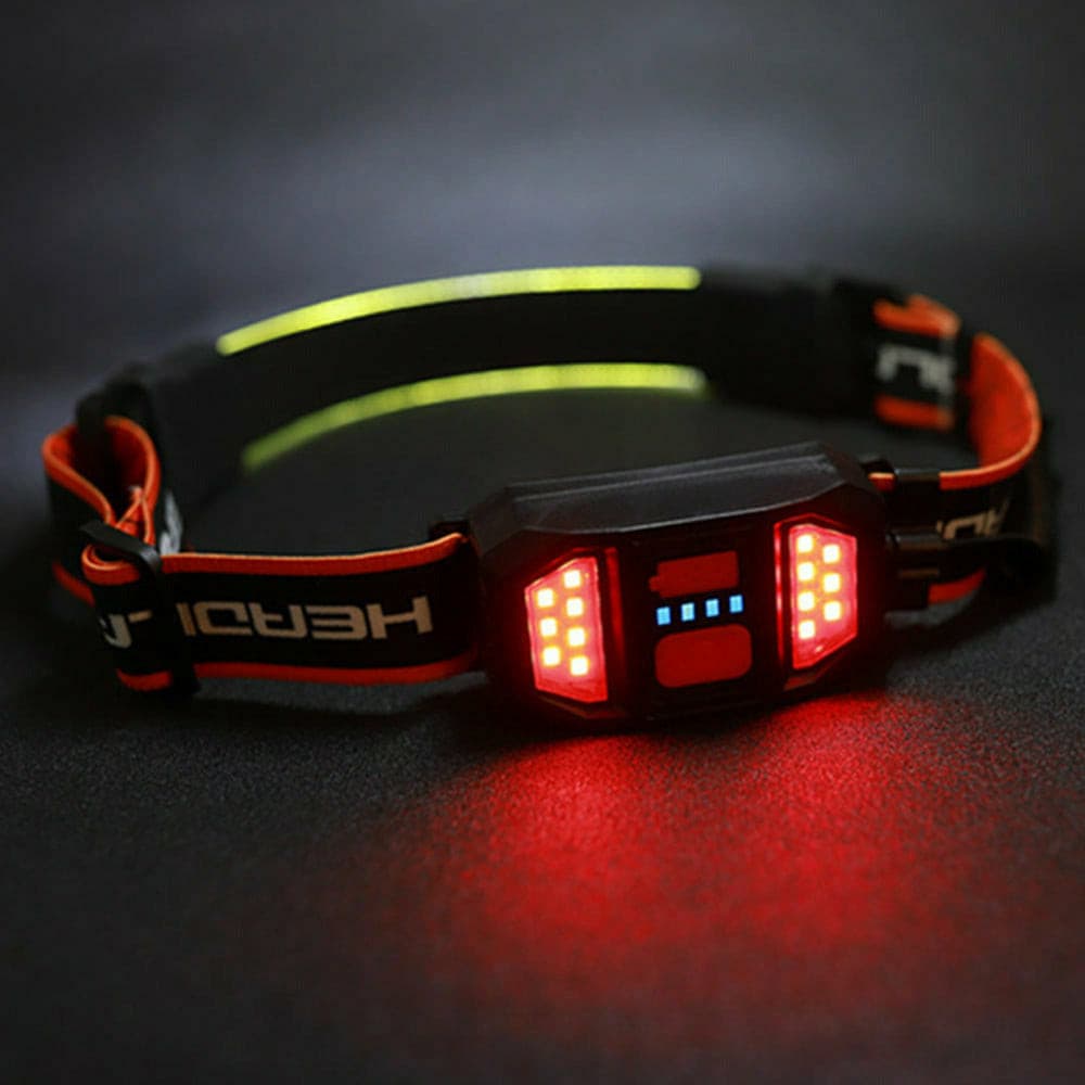 bbh100 series headlamp with red warning light 230° wide angle