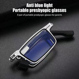 DYP Portable Smart Folding Reading Glasses Blue Light Blocking For Men and Women, Metal Round or Square