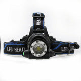 Bright Beam LED headlight w/removable 18650 battery and a 90° Adjustable Head