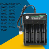 Bright Beam Li-ion battery USB Independent Charger.