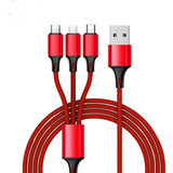 Bright Beam 3 in 1 USB charger 1.2m for phones gadgets.