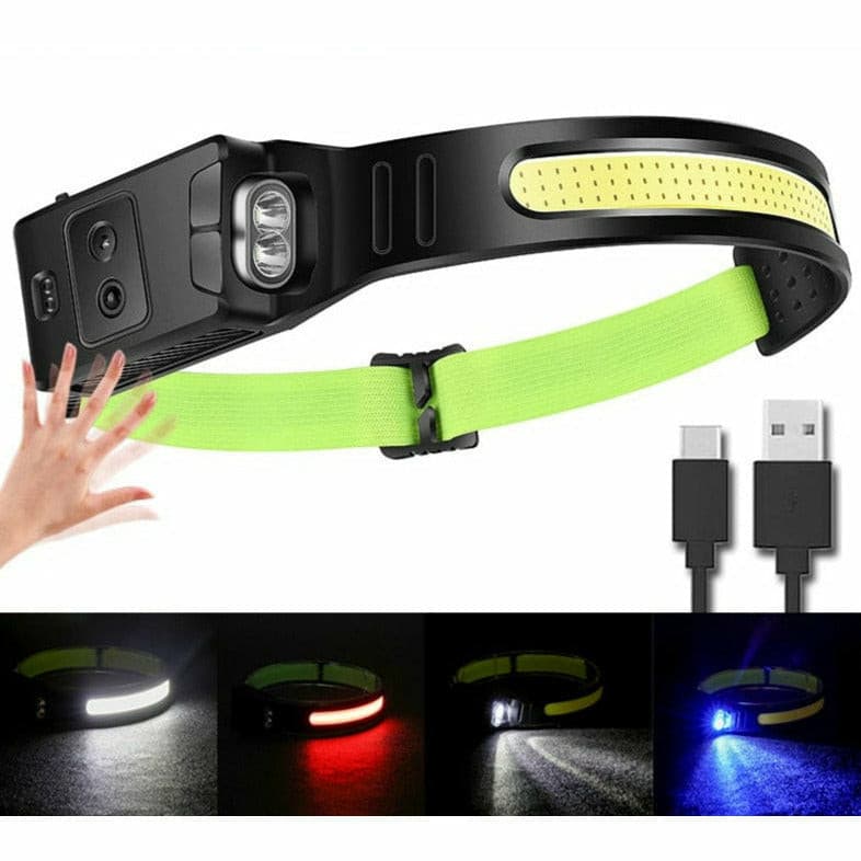 XPE/COB Brightbeam Camping Headlamp with White, Red, Blue LED colors