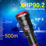 BBX500 series diving handheld torch XHP90.2 w/26650 battery