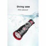 bbx500 series diving  handheld torch xhp90.2 w/26650 battery